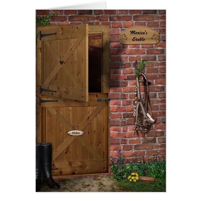 Tarjeta personal para amantes/montadores de caball (Frente)