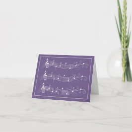 Tarjeta Personales enrollados blancos de la música en