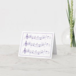 Tarjeta Personales enrollados púrpuras de la música en la