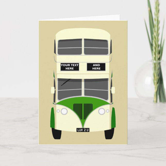 Tarjeta Personalice el autobús icónico del autobús de dos (Anverso)