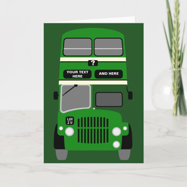 Tarjeta Personalice el autobús viejo del autobús de dos (Anverso)