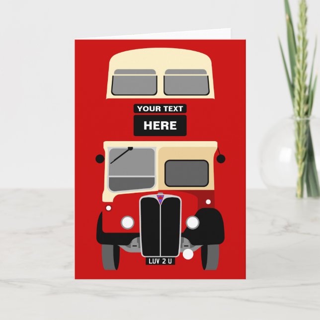 Tarjeta Personalice el autobús viejo del autobús de dos (Anverso)