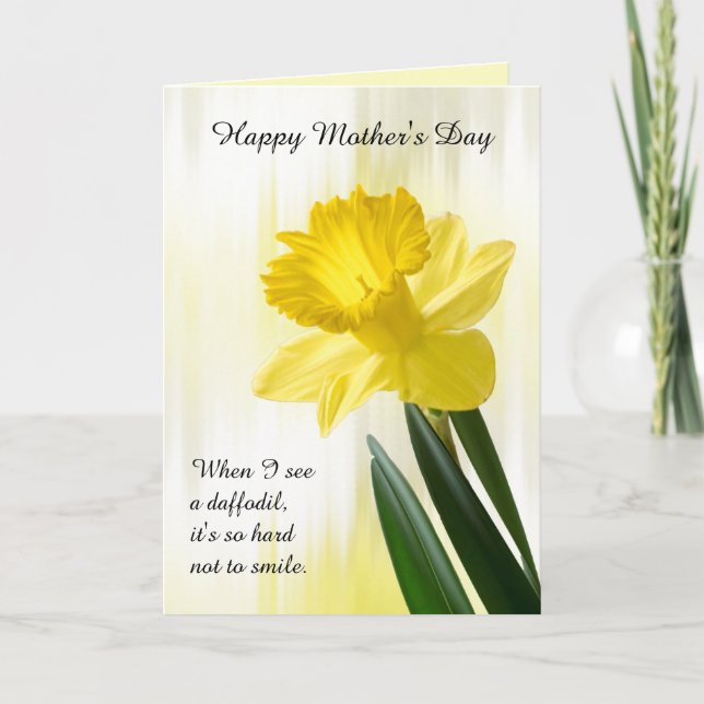 Tarjeta Personalice: Imagen feliz del narciso del amarillo (Anverso)