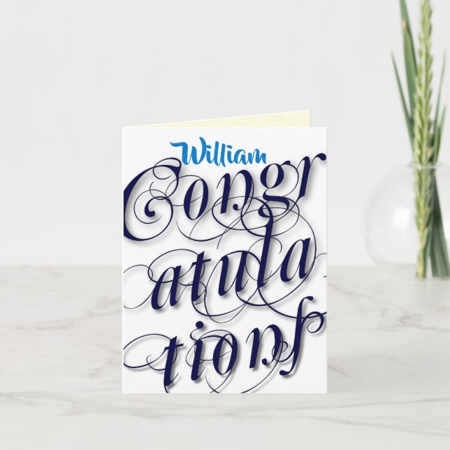 Tarjeta Personalice las felicitaciones mínimas de impresió (Anverso)