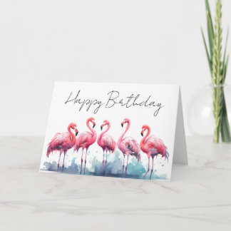 Tarjeta Personalised Birthday Card Flamingo