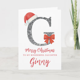 Tarjeta Personalised Christmas Card - Letter G
