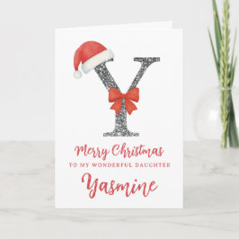 Tarjeta Personalised Christmas Card - Letter Y