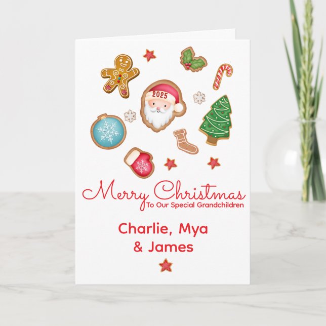 Tarjeta Personalised Kids’ Christmas Card | Cute Festive D (Anverso)