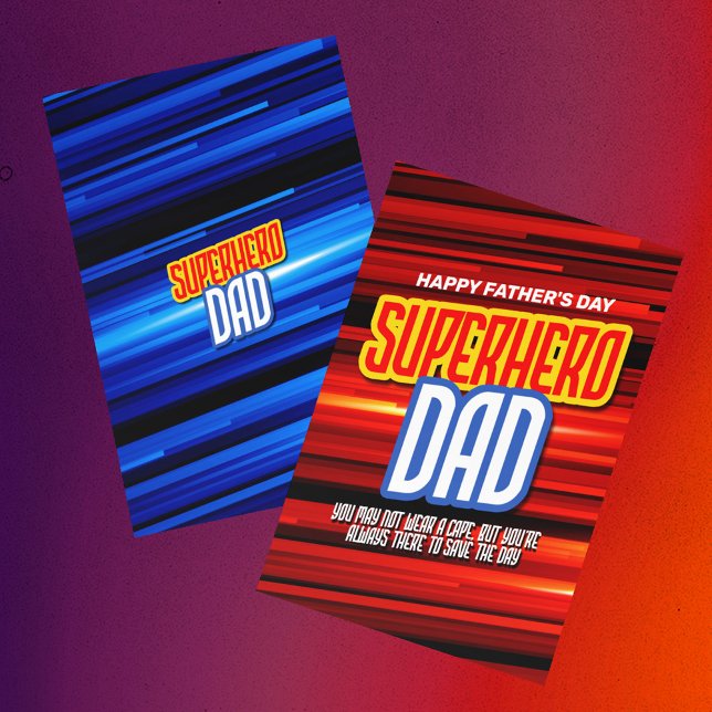 Tarjeta Personaliza a SuperHero Dad (Subido por el creador)