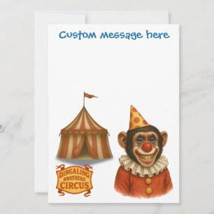 Tarjeta Personaliza: Chester el payaso chimpancé