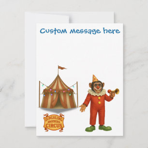 Tarjeta Personaliza: Chester el payaso chimpancé