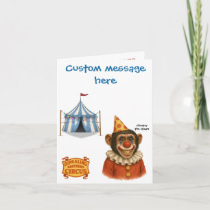 Tarjeta Personaliza: Chester el payaso chimpancé