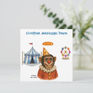 Tarjeta Personaliza: Chester el payaso chimpancé