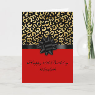 Tarjeta Personaliza Cumpleaños con Impresión de Leopardo R
