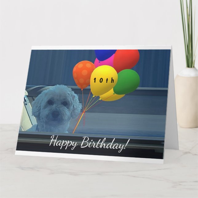 Tarjeta Personaliza Doggie gran cumpleaños feliz (Anverso)