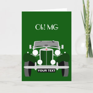 Tarjeta Personaliza el coche deportivo británico clásico v