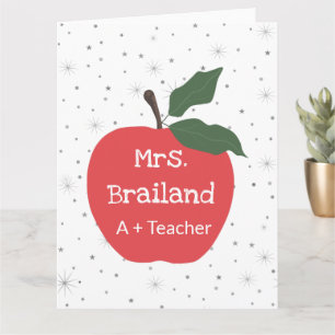 Tarjeta Personaliza el nombre del profesor personalizado m