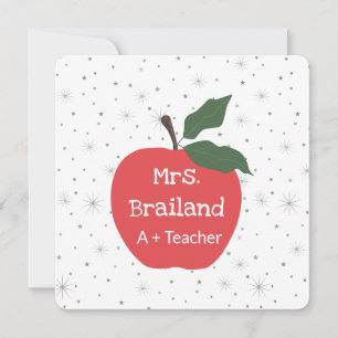 Tarjeta Personaliza el nombre del profesor personalizado m