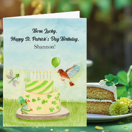 Tarjeta Personaliza Feliz Cumpleaños Día de San Patricio