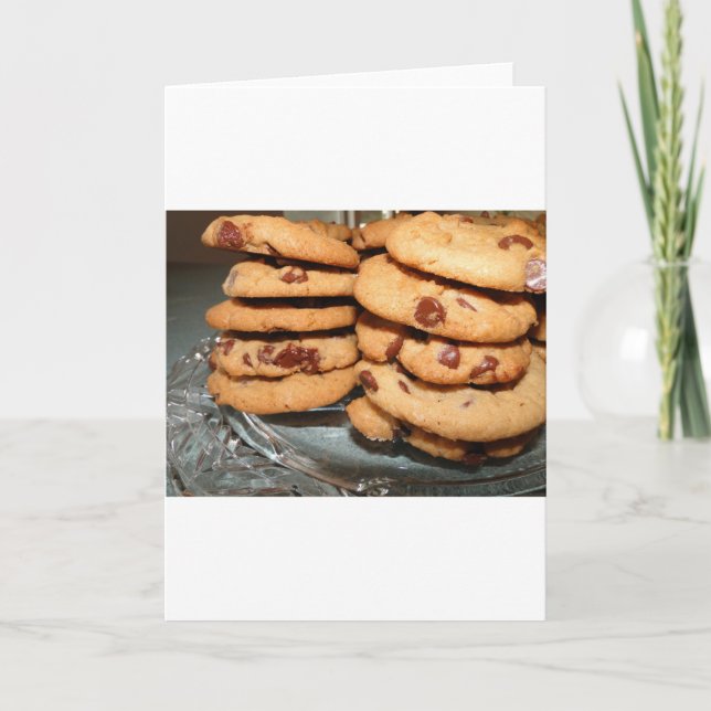 Tarjeta Personaliza Galletas Postre Chocolate Chip Dulces (Anverso)