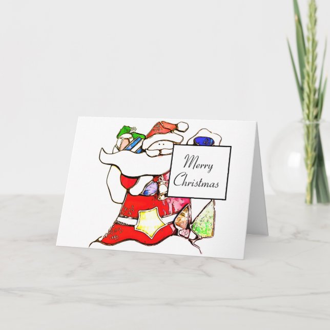 Tarjeta Personaliza la Navidad de Santa Merry (Anverso)