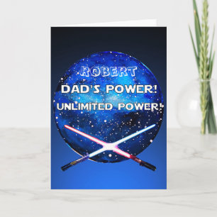 Tarjeta Personaliza las Espadas de Luz POWER UNLIMITED de 
