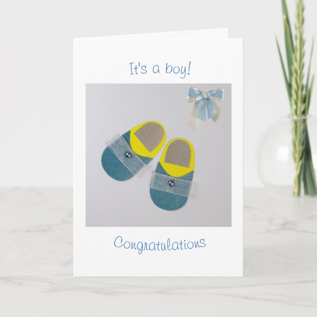 Tarjeta Personaliza las zapatillas de bebé (Anverso)