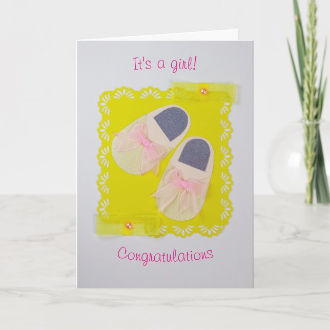 Tarjeta Personaliza las zapatillas de bebé personalizadas (Anverso)