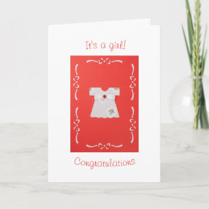 Tarjeta Personaliza, lindo vestido de niña