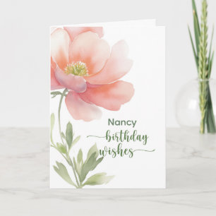 Tarjeta Personaliza los Deseos de Cumpleaños para Ella Acu