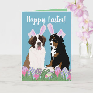 Tarjeta Personalizable Bernese Saint Bernard Pascua