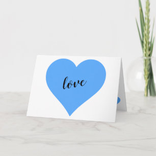Tarjeta Personalizable Blue Heart Baby Boy Card
