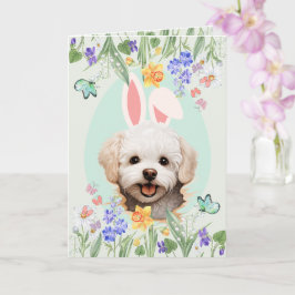 Tarjeta Personalizable Bunny Ears Pascua Maltesa
