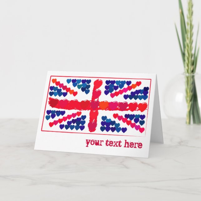 Tarjeta Personalizable: corazones de la Unión (Anverso)