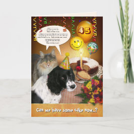Tarjeta (Personalizable) Cumpleaños con Mascotas