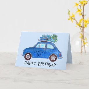 Tarjeta Personalizable Cumpleaños Retro Fiat 500