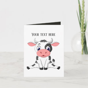 Tarjeta Personalizable de amantes de las vacas