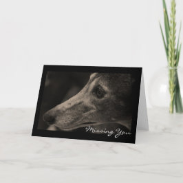 Tarjeta Personalizable de amor de Greyhound