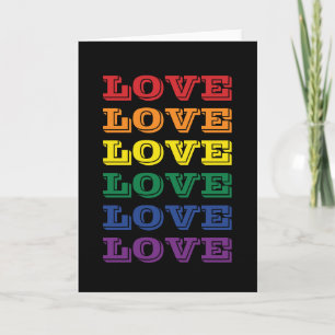Tarjeta PERSONALIZABLE de amor del orgullo gay LGBTQ repit