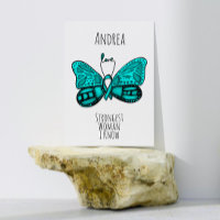 Tarjeta personalizable de apoyo a luchadora contra