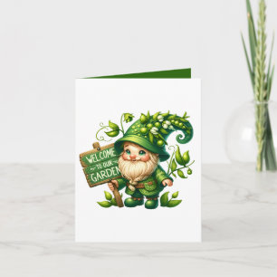 Tarjeta Personalizable de bienvenida Cute Garden fiesta