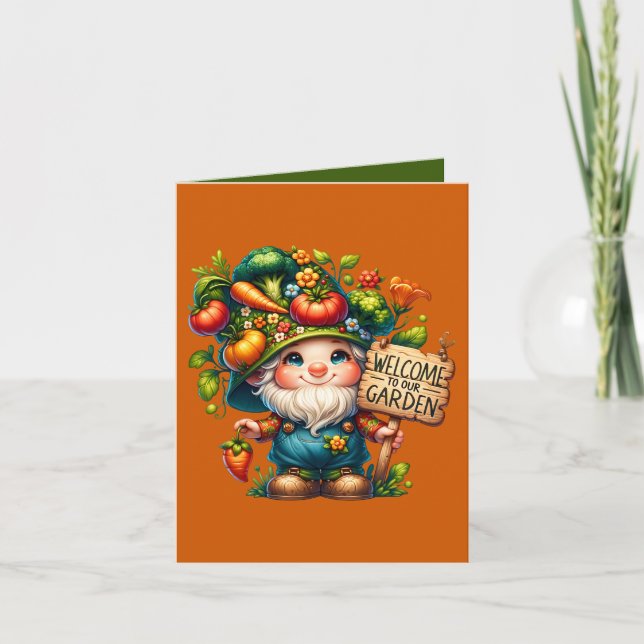 Tarjeta Personalizable de bienvenida Cute Garden fiesta (Anverso)