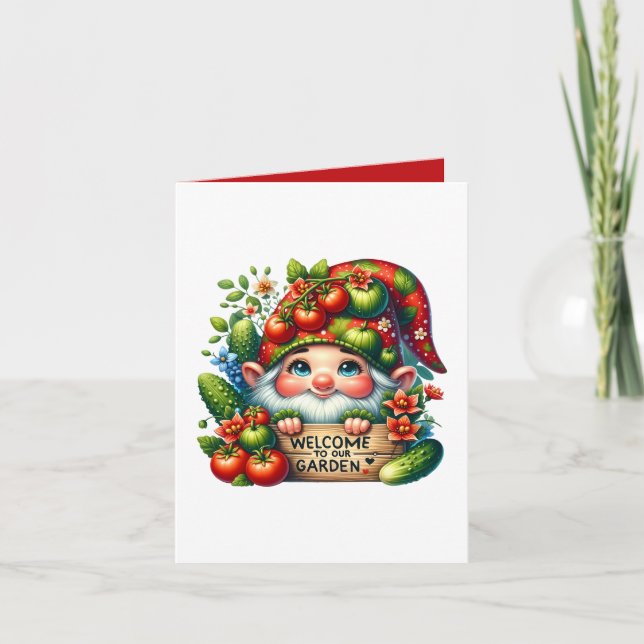 Tarjeta Personalizable de bienvenida Cute Garden fiesta (Anverso)