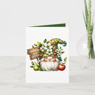 Tarjeta Personalizable de bienvenida Cute Garden fiesta