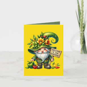 Tarjeta Personalizable de bienvenida Cute Garden fiesta