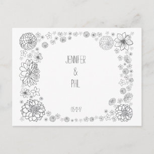 Tarjeta personalizable de boda rústica para guarda