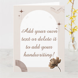 Tarjeta Personalizable de Brown Minimalista Boho Notes