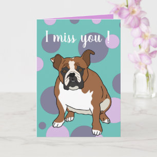 Tarjeta personalizable de Bulldog Inglés