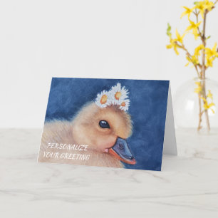 Tarjeta Personalizable de duckling, un bebé lindo