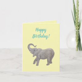 Tarjeta personalizable de elefante bebé